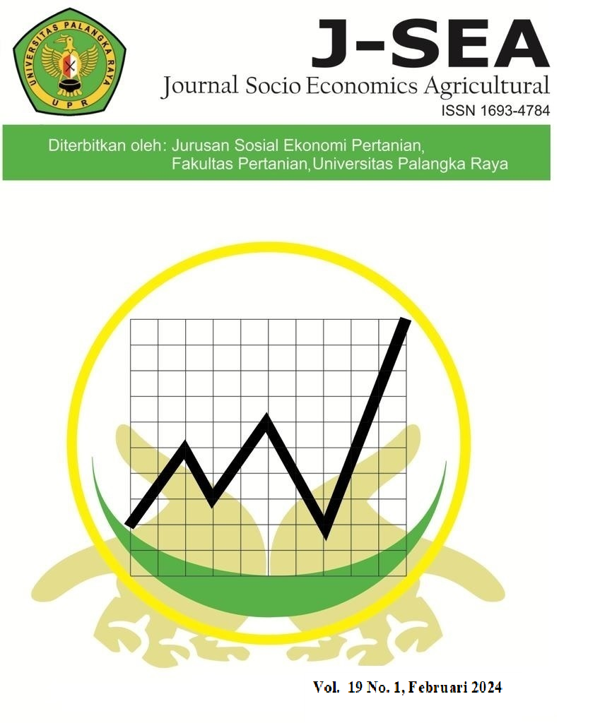 					View Vol. 19 No. 1 (2024): Februari 2024 (Journal Socio Economics Agricultural)
				