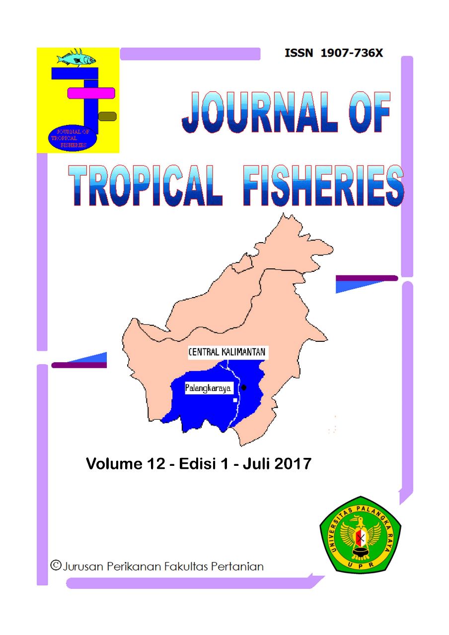 					View Vol. 12 No. 1 (2017): Journal Tropcical Fisheries. Vol, 12, No, 1 Juli 2017
				