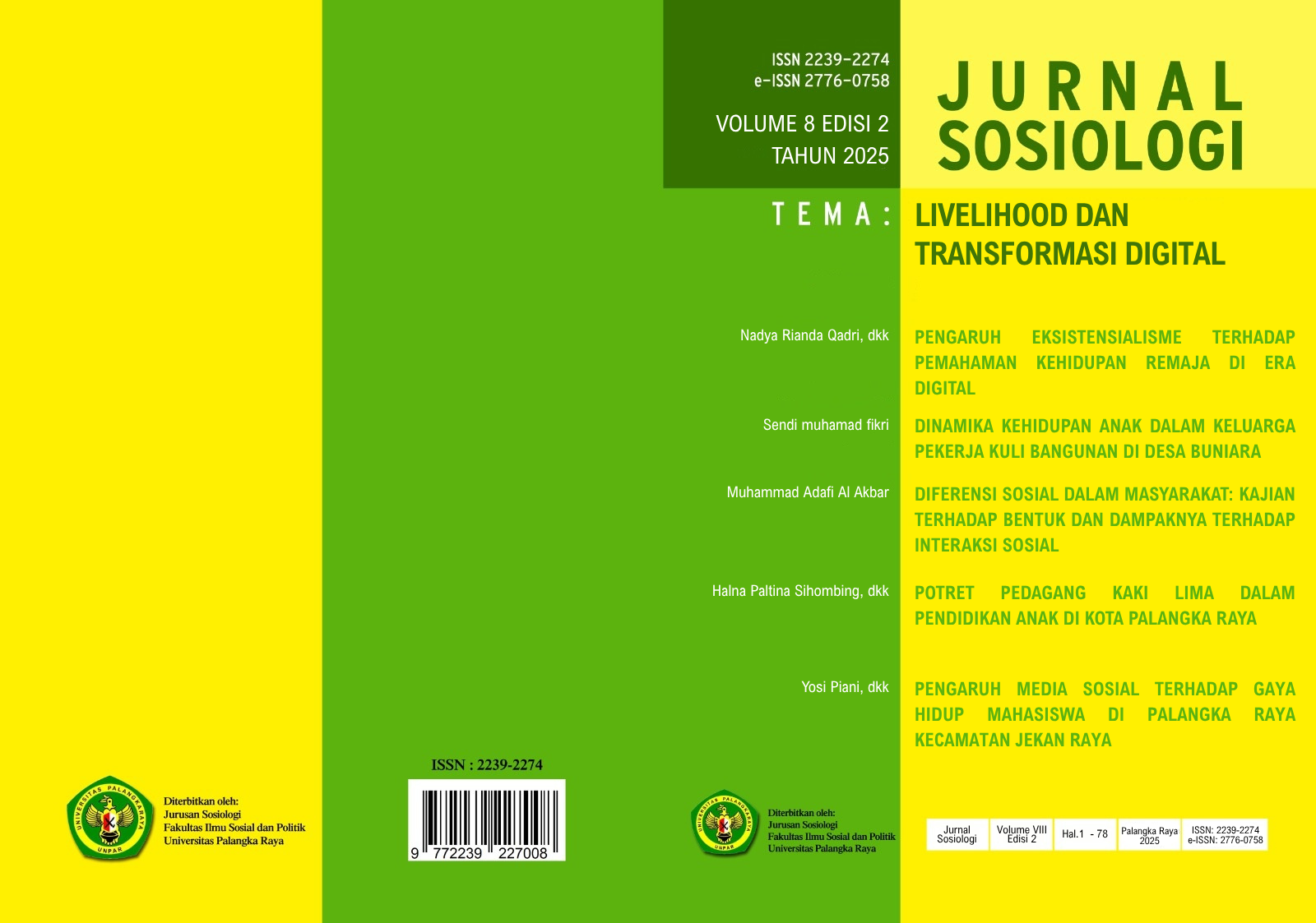View Vol. 8 No. 2 (2025): LIVELIHOOD DAN TRANSFORMASI DIGITAL