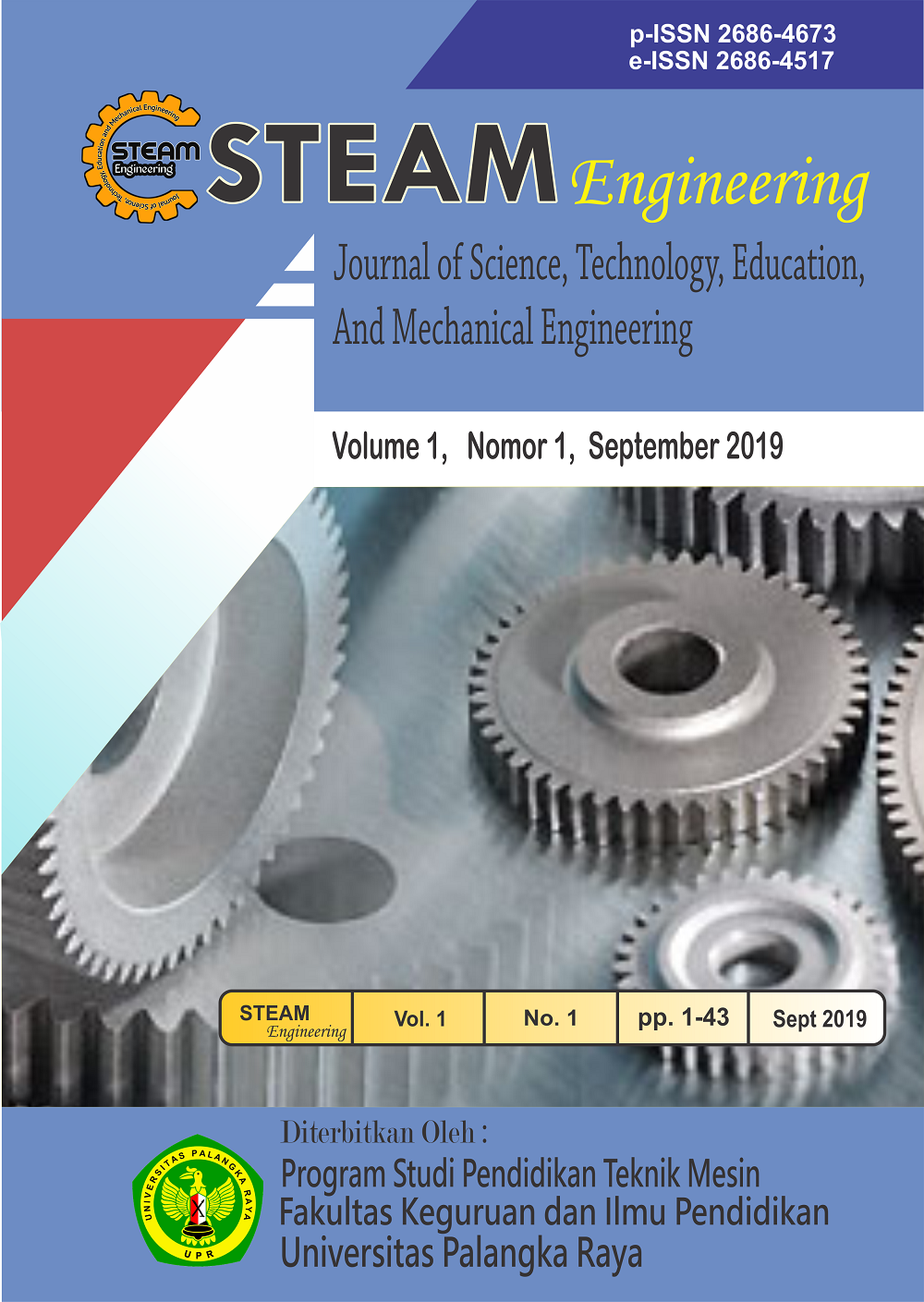 					View Vol. 1 No. 1 (2019): STEAM Engineering, Vol. 1, No. 1, September 2019
				