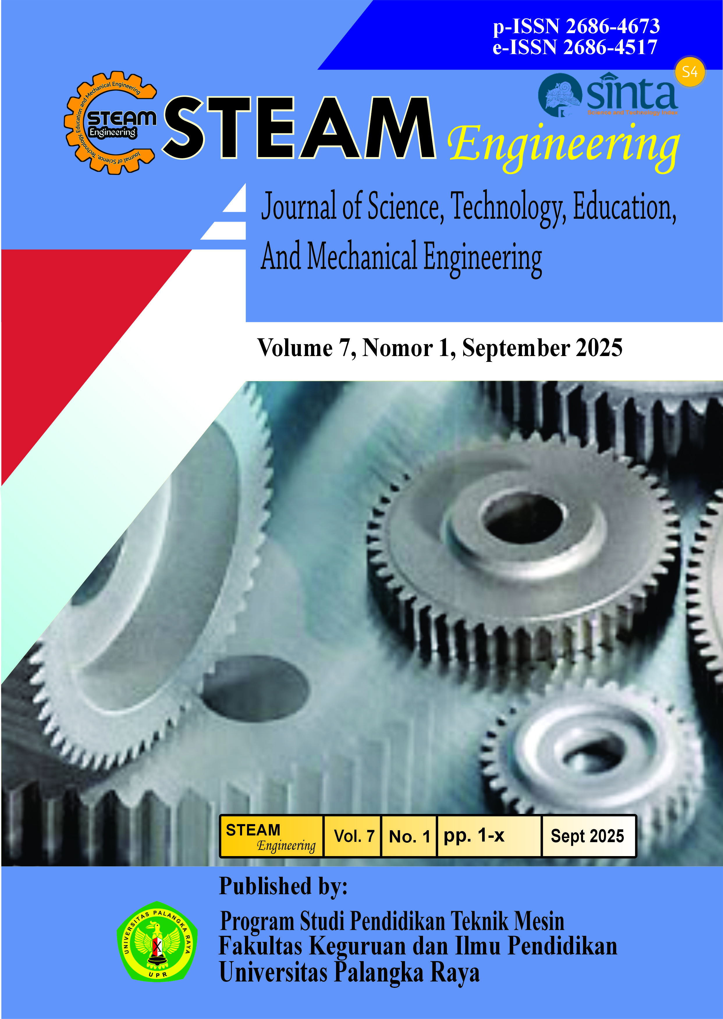 View Vol. 7 No. 1 (2025): STEAM Engineering, Vol. 7, No. 1, September 2025
