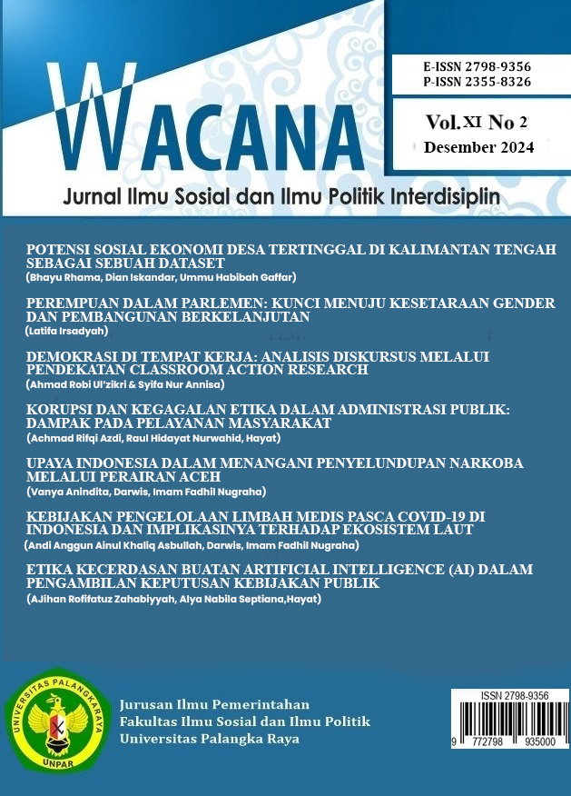 					View Vol. 11 No. 2 (2024):  Wacana: Jurnal Ilmu Sosial dan Ilmu Politik Interdisiplin
				