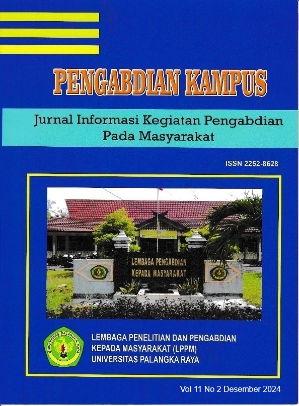 					View Vol. 11 No. 2 (2024): Jurnal Pengabdian Kampus
				