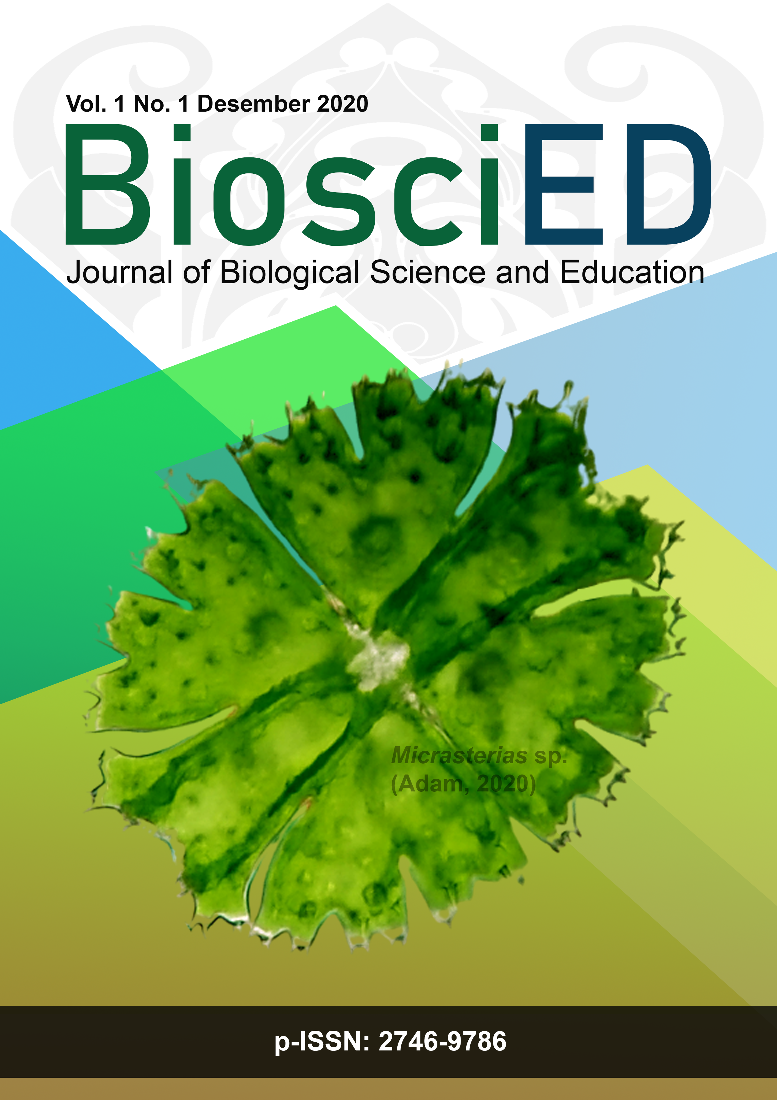 					View Vol. 1 No. 1 (2020): BiosciED December 2020
				