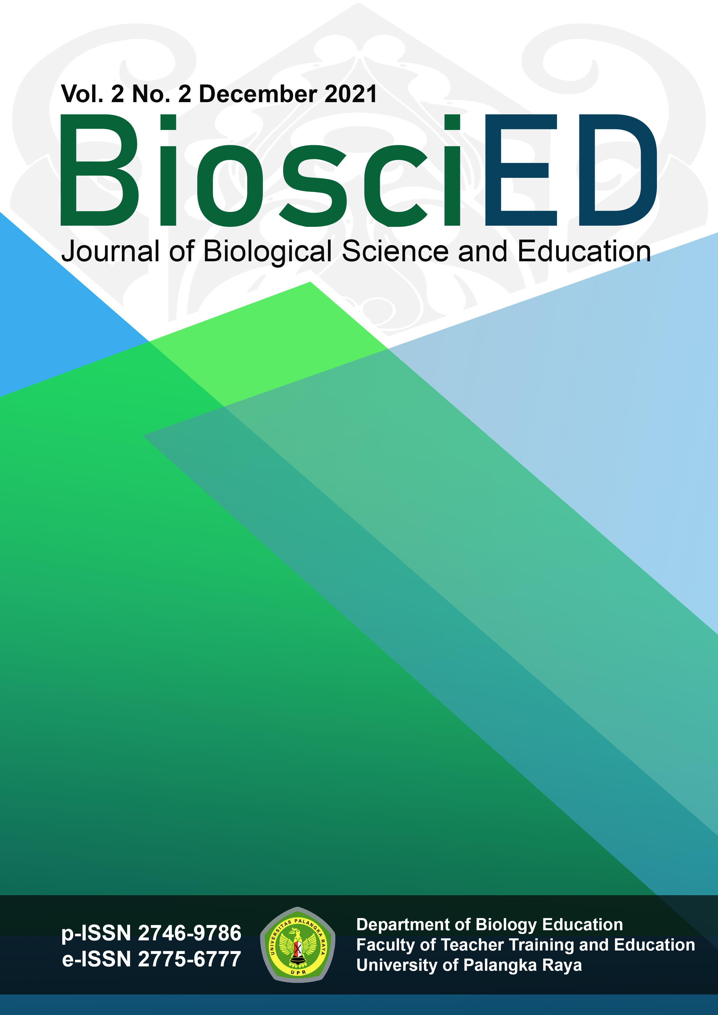 					View Vol. 2 No. 2 (2021): BiosciED December 2021
				