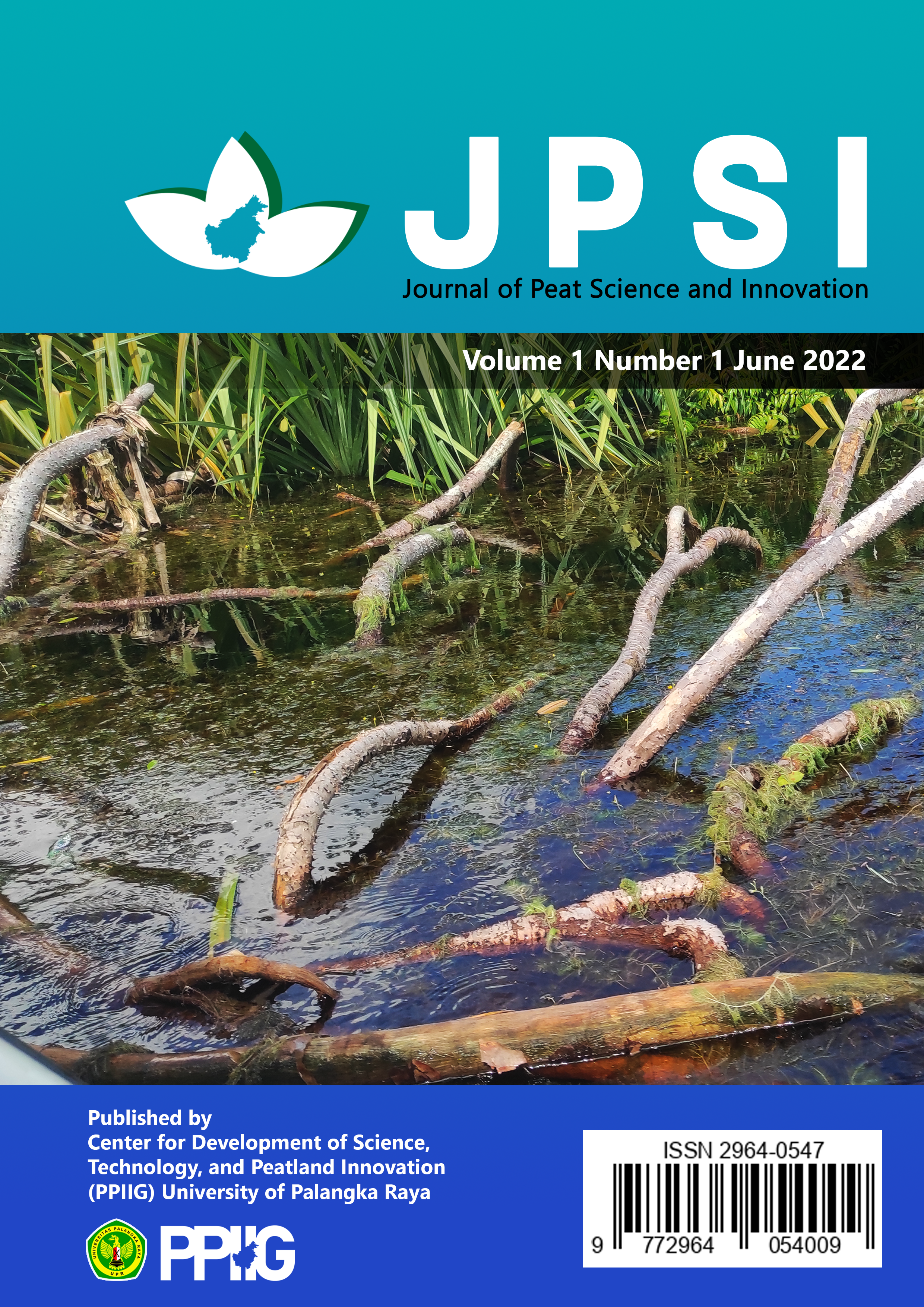 					View Vol. 1 No. 1 (2022): Journal of Peat Science and Innovation: June 2022
				