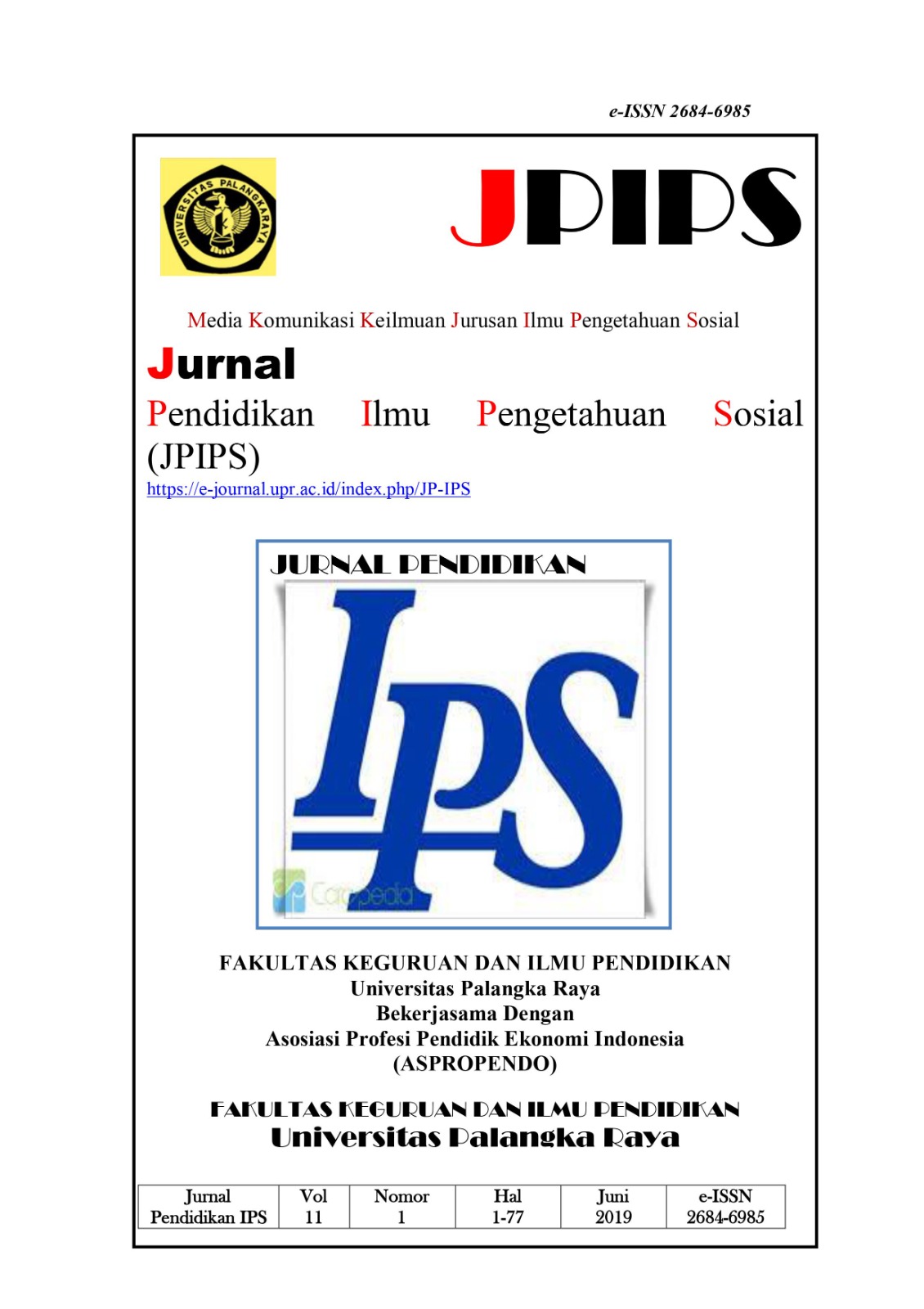 					View Vol. 16 No. 2 (2024): Jurnal Pendidikan Ilmu Pengetahuan Sosial (JPIPS) Vol 16 Nomor 2 Desember 2024
				