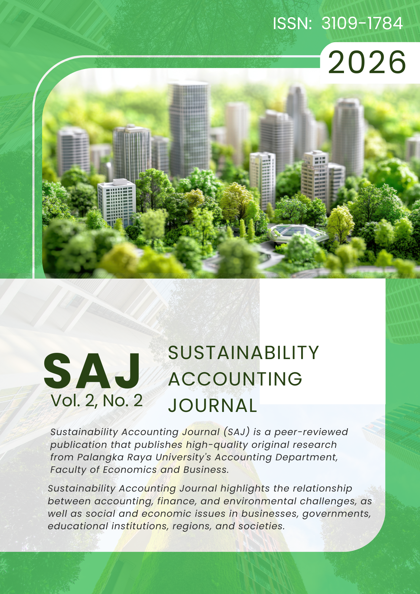 					View Vol. 2 No. 2 (2026): SAJ: Sustainability Accounting Journal
				