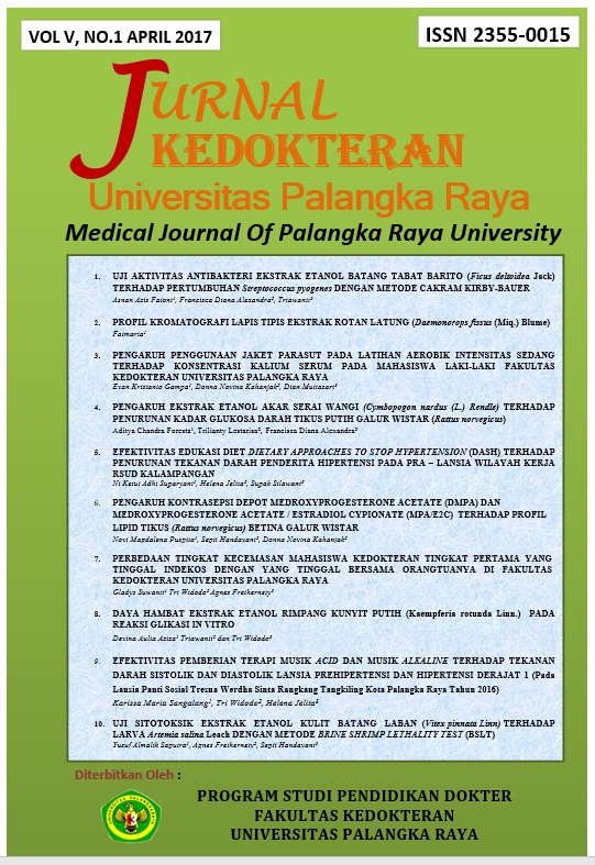 					View Vol. 5 No. 1 (2017): Jurnal Kedokteran Universitas Palangka Raya
				